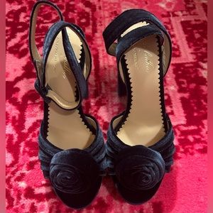 Antonio Melani x Nicola Bathie Emilia Emerald Green Rosette Heel Size 9